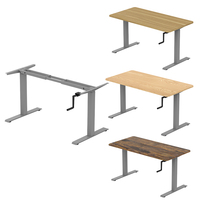 Mobilier de bureau moderne simple Table réglable en hauteur avec contrôle manuel Tables de jeu Cadre de bureau d'ordinateur debout