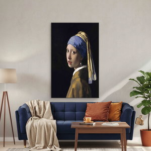 Elegant Girl with a Pearl Earring Printed <b>Canvas</b> <b>Wall</b> Art,WRAPPED <b>CANVAS</b> - Product Image 3