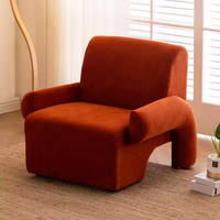 Fauteuil de salon de style nordique, fauteuil de détente, fauteuil de chambre à coucher, canapé simple