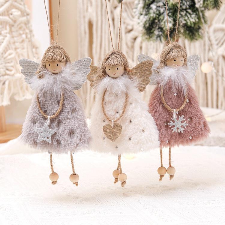 Angel Doll Pendants Christmas Plush Ornaments Plush Angel Ornaments for ...