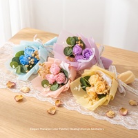 Fleur de savon artificielle faite à la main, longue durée, bouquet de roses pour la fête de Qixi/Saint-Valentin, cadeau d'anniversaire, fleur préservée
