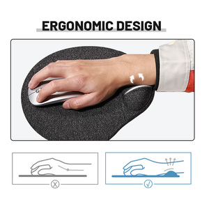 Tapis de souris ergonomique antidérapant en PU avec mousse à mémoire de forme et gel pour ordinateur et jeux - Product Image 4