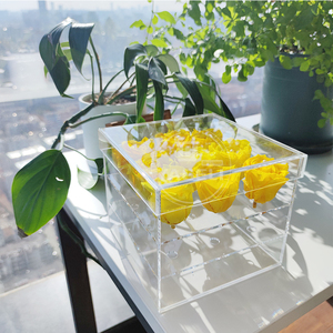 Phong cách mới trong suốt hoa hiển thị tùy chỉnh trang trí Acrylic hoa trường hợp cho hiển thị chỉ - Product Image 3