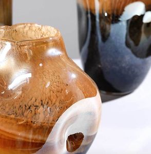 Jarrón de Vidrio Moderno, Simple, de Lujo, Creativo, en Blanco y Negro y Dorado, Adorno para Sala de Estar, Porche, Escritorio, Florero - Product Image 6