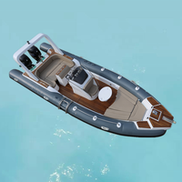 Bateau gonflable rigide en aluminium, vitesse de pêche en PVC, hors-bord, moteur Hypalon, pour loisirs, yatch, * 7m