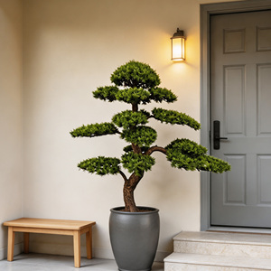 Bonsai Artificiale di Pino a Foglia Corta, Stile Cinese, Finto Pino Sempreverde per Decorazione Casa, Ufficio, Giardino e Patio - Product Image 5