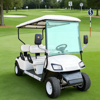 Voiturette de golf électrique 6 places avec cadre renforcé, roues personnalisables d'origine pour parcours de golf et trajets quotidiens sur les dunes