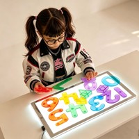Mesa de Luz LED Sensorial Educativa para Niños Preescolares, Panel de Luz