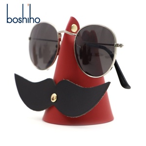 Boshiho Customized Durable Pu Leather Beard Shape Eyeglasses <b>Case</b> & Display Stand Foldable Organizer <b>for</b> Eyeglasses <b>Sunglasses</b> - Product Image 3