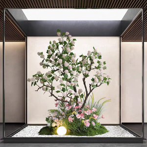 Albero di <span class=keywords><strong>Viburno</strong></span> Artificiale, Albero di Fiori di Ortensia Bianca Finta per Decorazione di Casa, Villa, Hotel, Centro Commerciale, Ufficio e Paesaggistica - Product Image 2