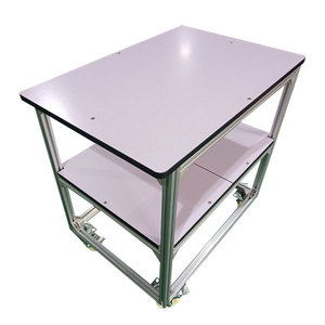 Aluminum Profile <b>Trolley</b> With Drawers 6063 Alloy <b>Four</b>-<b>Wheel</b> Industrial Multipurpose Storage Cart For Workshop Material Handling - Product Image 1