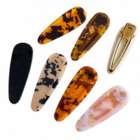 Pinces à cheveux en plastique Daou de 7 cm avec motif marbré en forme de bec de canard, accessoires capillaires durables de haute qualité pour femmes et filles, pour la décoration quotidienne des cheveux