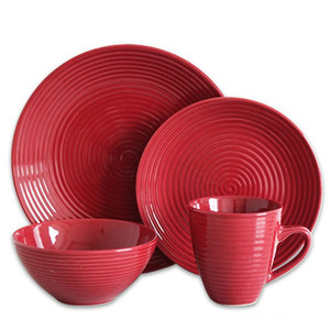 Juegos de vajilla de porcelana fina, vajilla blanca de <span class=keywords><strong>dos</strong></span> tonos/en relieve con platos y tazas, novedad - Product Image 3