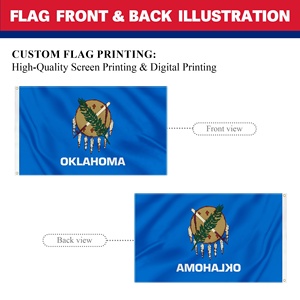 Premium-Qualität 3x5FT Oklahoma State Flagge Maßgefertigte Flagge Banner Doppelt Genäht Polyester Messingösen für Party Paraden Dekoration - Product Image 3