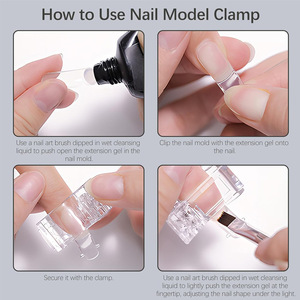 Clips de Extensión de Uñas de Cristal Ovalados de 30 mm, Moldes de Plástico para Uñas de Uso General - Product Image 4