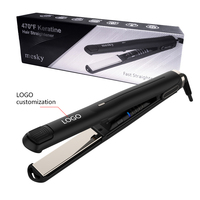 Lisseur professionnel MK-128 de style salon, haute température 230 degrés, en titane nano, 500 personnalisé