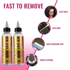 OALEN Hair Bonding Remover Oil 150ml avec huile d'olive Vitamine E Formule douce pour perruques Extensions de <span class=keywords><strong>cheveux</strong></span> - Product Image 5