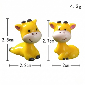 En gros, Figurines de girafes en résine opaques et vives, style conte de fées délicat et sérénité de la savane, Décoration d'intérieur Elf on Shelf, Statue animale DIY - Product Image 3