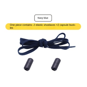 Nhôm no-Tie phẳng cho dây giày kim loại nút viên nang màu reticulated keo lười biếng Giày ren với đàn hồi Polyester khóa - Product Image 3