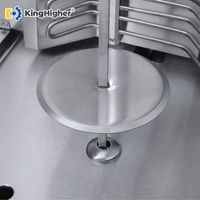 Machine à shawarma électrique commerciale double doner automatique haute productivité, grill vertical pour volailles, modèle de table pour restaurants