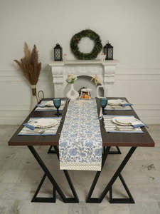 AURORA GLEAM PLACEMATS Natural Style Floral Print Home Decoration Wedding <b>Garden</b> Party Table Runner Placemat - Product Image 4