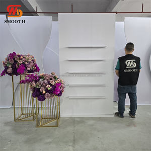 Support mural pour flûtes à champagne en PVC blanc, très vendu, pour décoration de mariage, toile de fond murale - Product Image 6