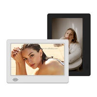 Pros 7 ''1080P HD Foto digital Marco de imagen LED MP4 Reproductor de películas Reloj Calendario Paquete remoto Regalo Función Wi-Fi para pantalla