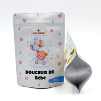 Sachet d'emballage alimentaire transparent 250g pour épices et assaisonnements, pochette en papier personnalisable avec impression, sachet stand-up pour assaisonnements