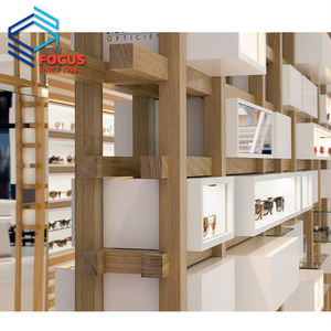 Escaparate de exhibición de gafas, diseño de escaparate óptico de madera, escaparate de sala de exposición, diseños de muebles - Product Image 6
