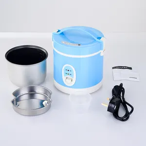 1-2 person Mini Electric Rice Cooker 0.6L Home Kitchen Appliances Portable Electric Cooker With Steaming dish