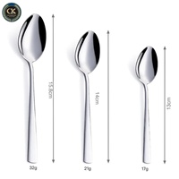 Ensemble de cuillères à café multi-tailles de haute qualité en acier inoxydable, compatibles lave-vaisselle, pour la cuisine et la salle à manger, fabriqué en Chine