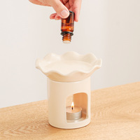 Europäischer Stil Heimgebrauch Weiße Keramik Aroma therapie Wachs Schmelz brenner Neuer Großhandel Kerzenhalter für Aroma therapie Törtchen Öl