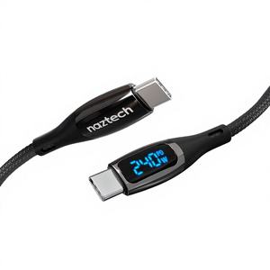 Cable USB-C a USB-C Digital LED DigiWATT de 12 pies, Negro, Modelo D0100XUGFI6 - Product Image 1