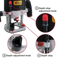 Défonceuse électrique portative SBTools pour le bois, 6/8 mm, 11000-30000 tr/min, garantie 1 an, pour le bricolage, l'industrie et le travail du bois professionnel