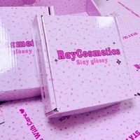Rosa Kosmetik Mailer Pappkarton Luxus verpackung Box Mailer Versand Post Mailer Box Papier verpackung