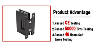 उत्तर अमेरिकी पीतल एच प्रकार काज करने के लिए 90 डिग्री दीवार कांच बौछार कांच दरवाजा हार्डवेयर कनेक्टर धुरी काज - Product Image 3