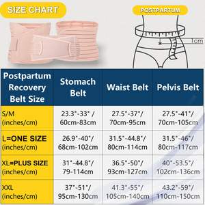 3 in 1 Beige L/One Size Postpartum Bauch/Taille/Becken Unterstützung Recovery Belt Shape wear Schlankheit gürtel Haltungs korrektur - Product Image 6
