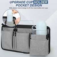 Op maat gemaakte rolstoelarmleuningtas met bekerhouder, krasbestendig, duurzaam rolstoelaccessoire-etui voor volwassenen en senioren