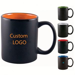 Tasses à café en céramique personnalisées avec logo, durables, promotionnelles, pour la publicité au bureau, pour les événements de marque d'entreprise - Product Image 1