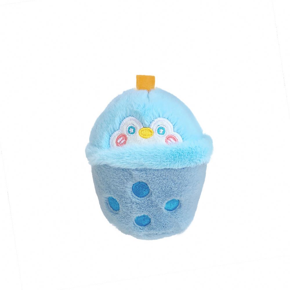 Kawaii Bubble Boba Tea Keychains Cartoon Milk Bear Plush Key Chain for Women Bag Pendant Cute Drink Animal Fluffy Keyring Gift