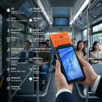 جهاز نقاط البيع Goodcom OEM بنظام أندرويد 14 مع طابعة حرارية مدمجة 58 مم، اتصال بلوتوث وUSB، توريد المصنع لتذاكر الحافلات