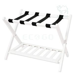 Folding Function <b>Bamboo</b> Luggage Stand Suitcases Wood Luggage Rack - Product Image 6