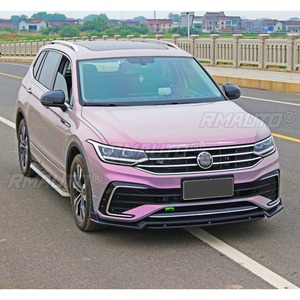 Car Front Bumper <b>Lip</b> Diffuser Spoiler Glossy Black Modification Part for Volkswagen Tiguan L R-Line 22 Protector Car Accessories - Product Image 6