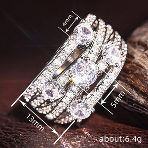 Anello Minimalista con Design a Linee Incrociate, Stile Nuziale Elegante, Accessorio Ispirato all'Ins per Uso Quotidiano Femminile - Product Image 4