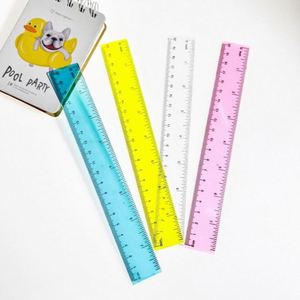 Regla Recta Transparente con Logotipo Personalizado, Herramientas de Medición de 15 cm, 20 cm, 30 cm para Estudiantes y Niños, de Plástico, para Promoción - Product Image 1