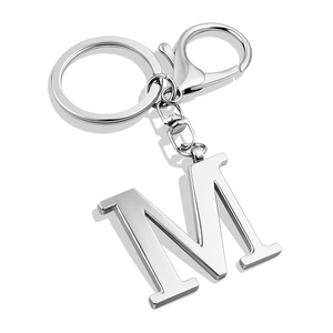 LLavero de alfabeto con inicial de oro de acero inoxidable a la moda Simple 26 letras colgante de Metal accesorios para bolso iniciales en inglés de la A-Z - Product Image 5