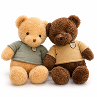 En gros, Grand ours en peluche mignon avec vêtements, coussin Teddy, cadeau d'anniversaire unisexe, en polyester doux, jouet animal en peluche
