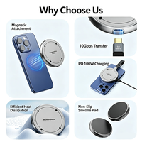 Enclosure SSD Eksternal Aluminium USB 3.1 untuk M.2 NVMe 2230/2242 Kecepatan Transfer 10Gbps Mendukung PC & Ponsel