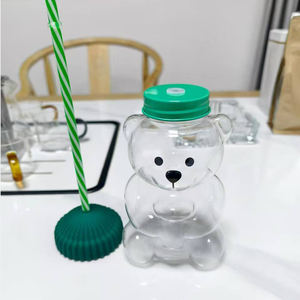 Grand stock disponible, style tendance, <span class=keywords><strong>prix</strong></span> bas, tasse en verre créative en forme d'ours en peluche Starbuck - Product Image 1