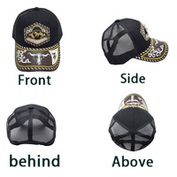 Gorra de Béisbol Unisex con Logo 3D de Metal Estilo Occidental, Estampado en Serigrafía, Cierre a Presión, Moderna, de Mezclilla, Lona, Jersey y Malla para Exteriores